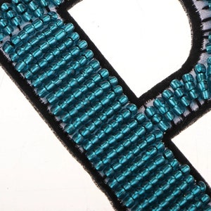 B Patch Embroidered Beaded Letter B Patch – Iron-on Applique - Etsy
