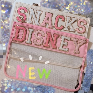 Novos lanches personalizados grande saco cosmético claro-saco de praia-saco cosmético-favor da dama de honra-mágica varanda de férias-pvc à prova dwaterproof água