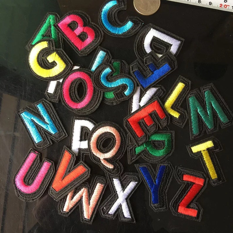Personalize Multi-color/alphabet Patches/letter Patches/sew or - Etsy