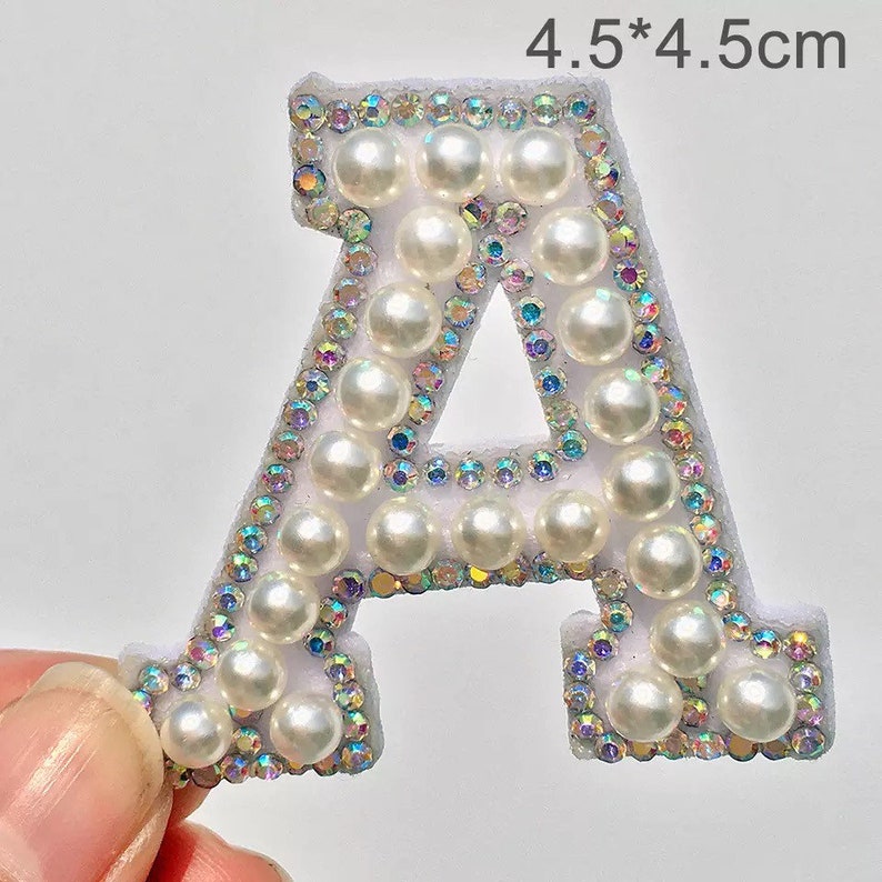 Bride Pearl Beaded Handmade Letters Rhinestone Etsy