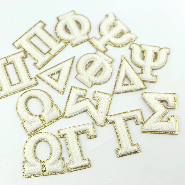 Chenille Greek Letter Shirts Etsy