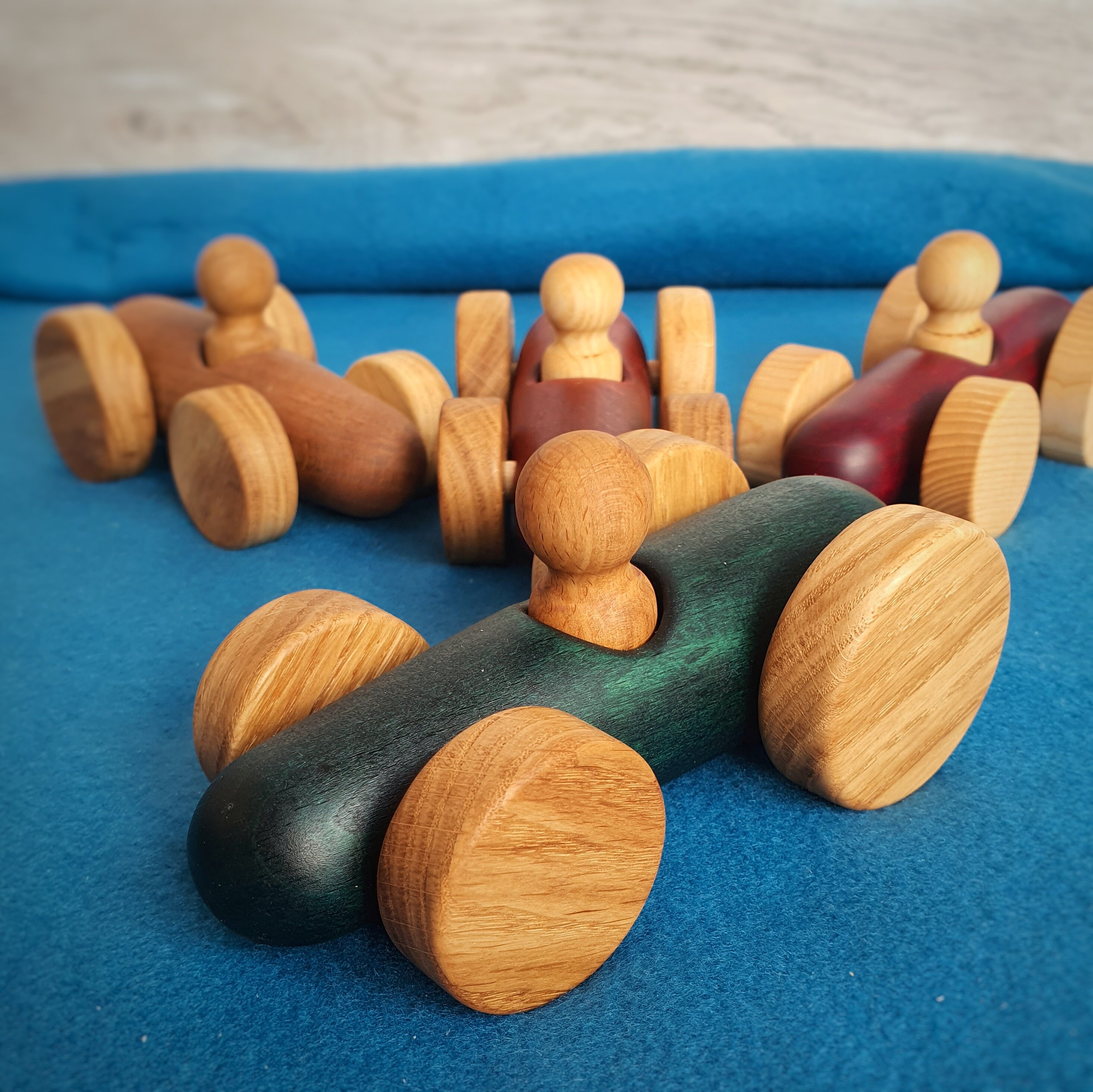 Wooden push and pull retro racing car toys for boys baby Etsy
