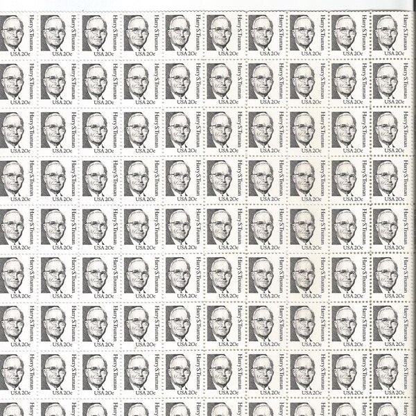 Harry S Truman 20 Cent Stamp Value Etsy