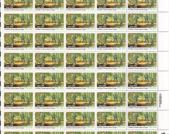 1983 Civilian Conservation Corps 20 Cents Full Sheet Stamps