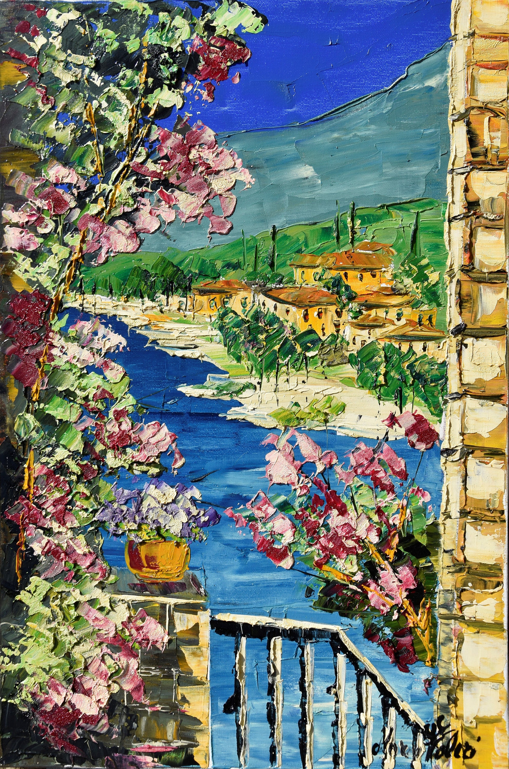 Peintre Impressionnistes Et Page De Garde Et Cahier Peinture de la côte amalfitaine art impressionniste peinture - Etsy France