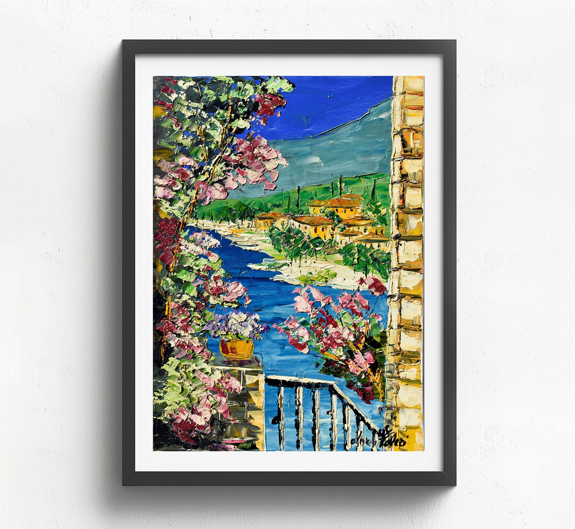 Peintre Impressionnistes Et Page De Garde Et Cahier Peinture de la côte amalfitaine art impressionniste peinture - Etsy France