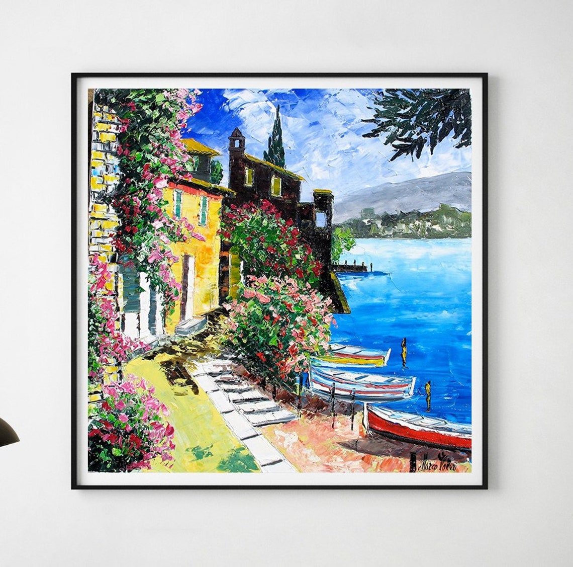 Sicily painting on canvas wall art decor gift idea. Oil on Etsy