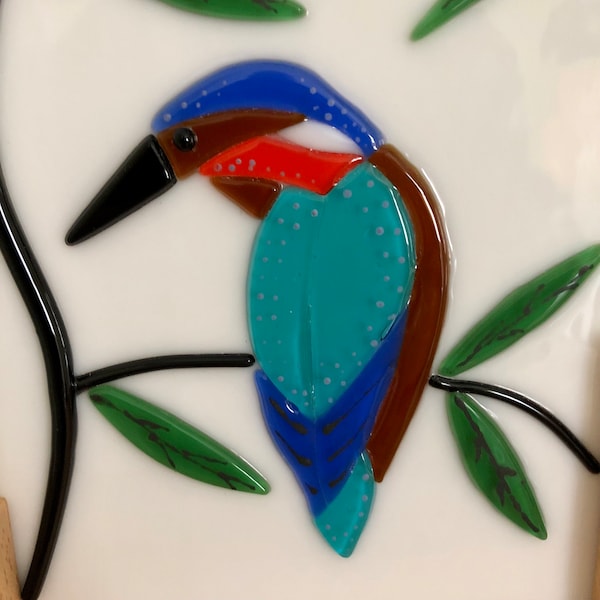 Fused Glass Bird Etsy UK