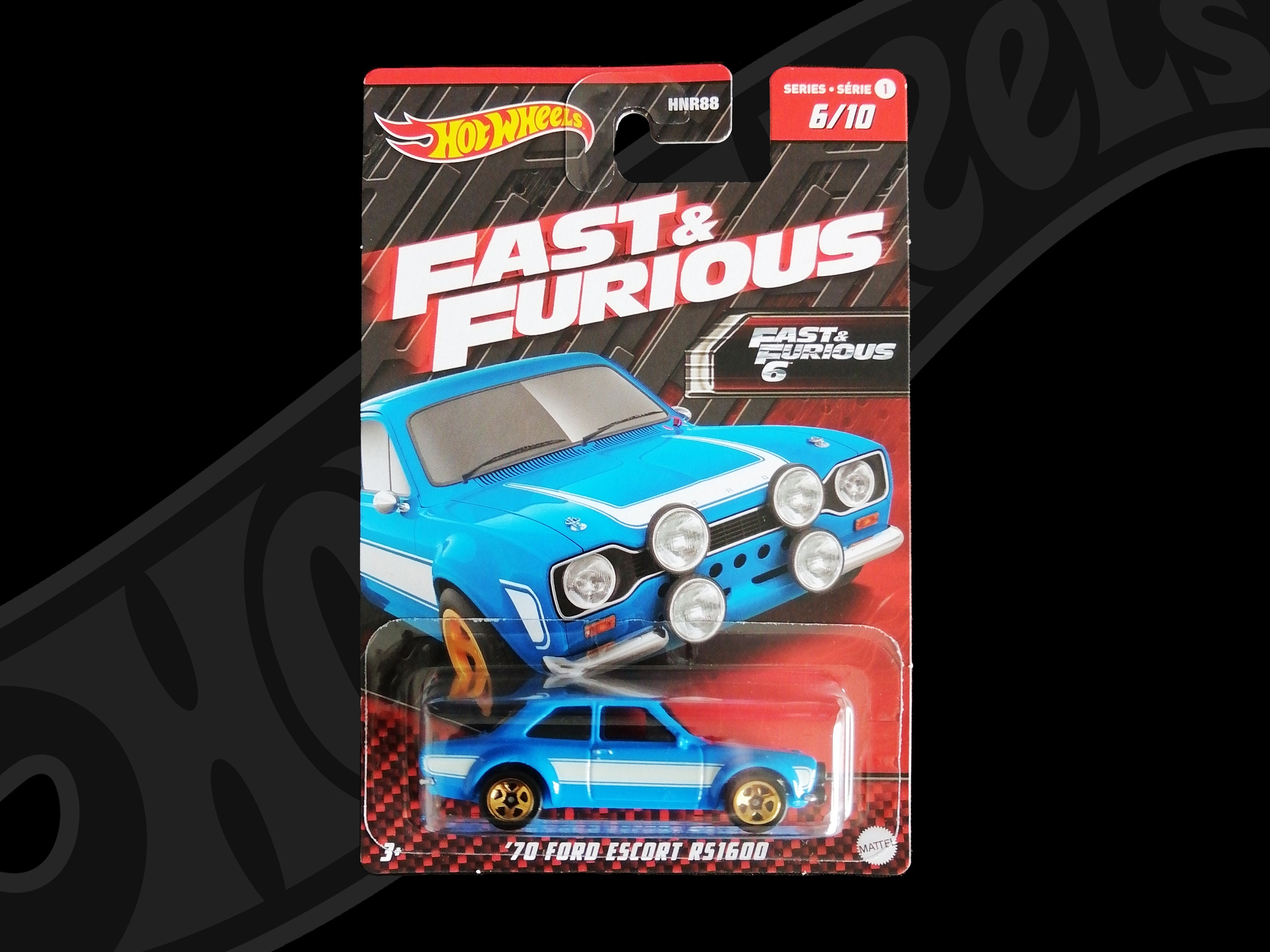 Hot Wheels '70 Ford Escort RS1600 Fast Furious Blue
