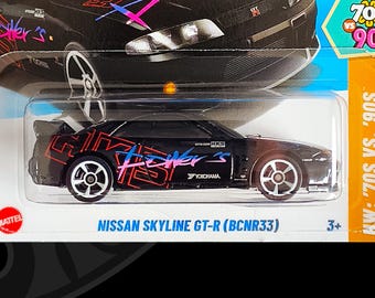 Hot Wheels - Nissan Skyline GT-R (BCNR33) - Black - Etsy