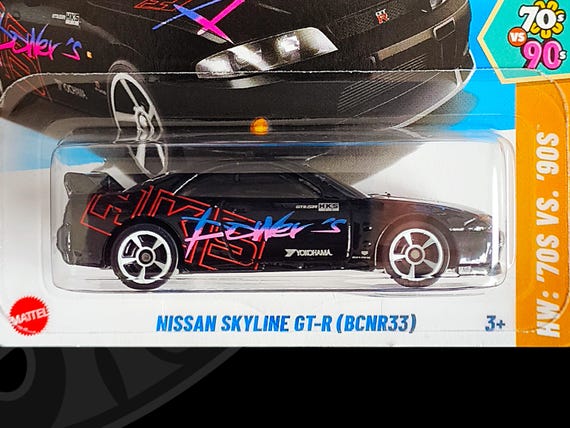 Hot Wheels - Nissan Skyline GT-R (BCNR33) - Black - Etsy