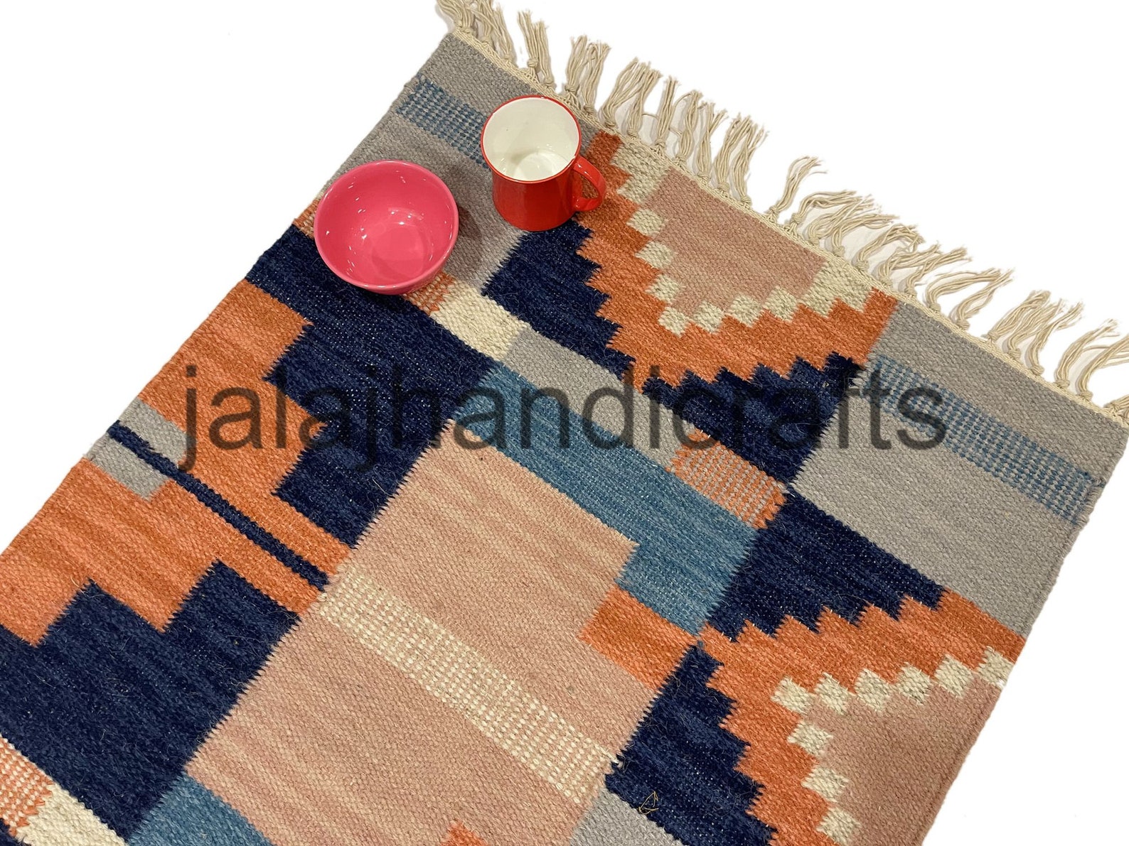 2x3 feet Multicolor Kilim Rug Hand Woven Beautiful Wool Floor Etsy