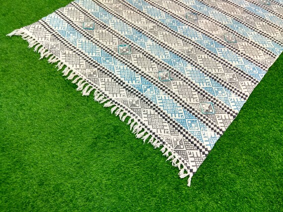 Cotton Designer Throw Slub Couch Throw Indian Smooth Etsy