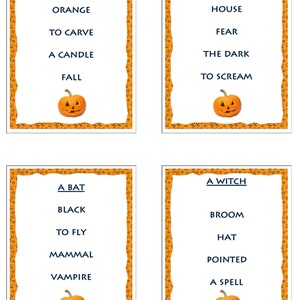 Halloween Taboo Game Family Fun for All Ages Printable - Etsy
