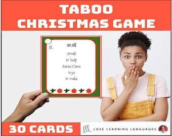 Christmas Taboo Game - Family fun for all ages - Printable download