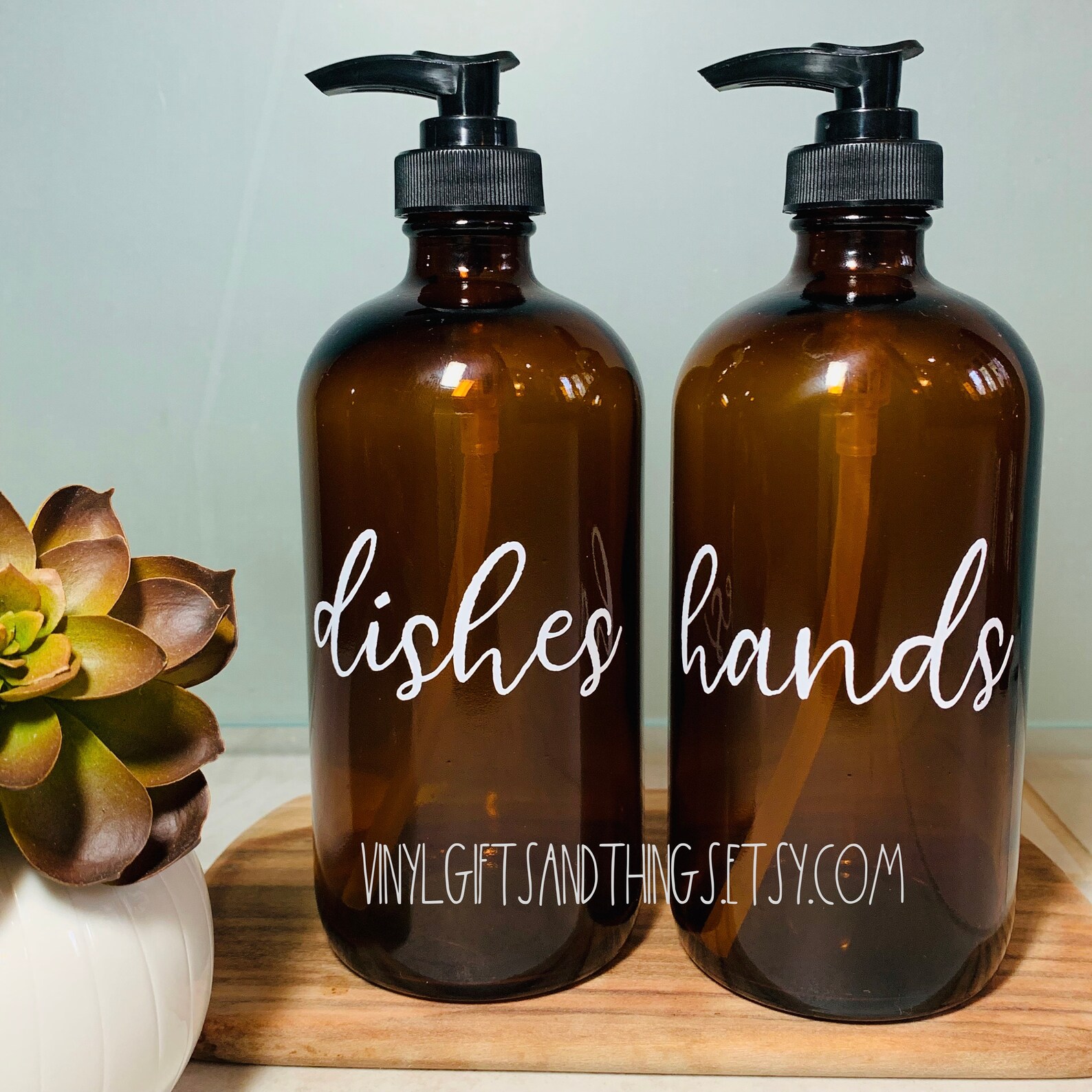 16oz Rae Dunn Inspired Soap Dispenser dishes Hands Soap Etsy