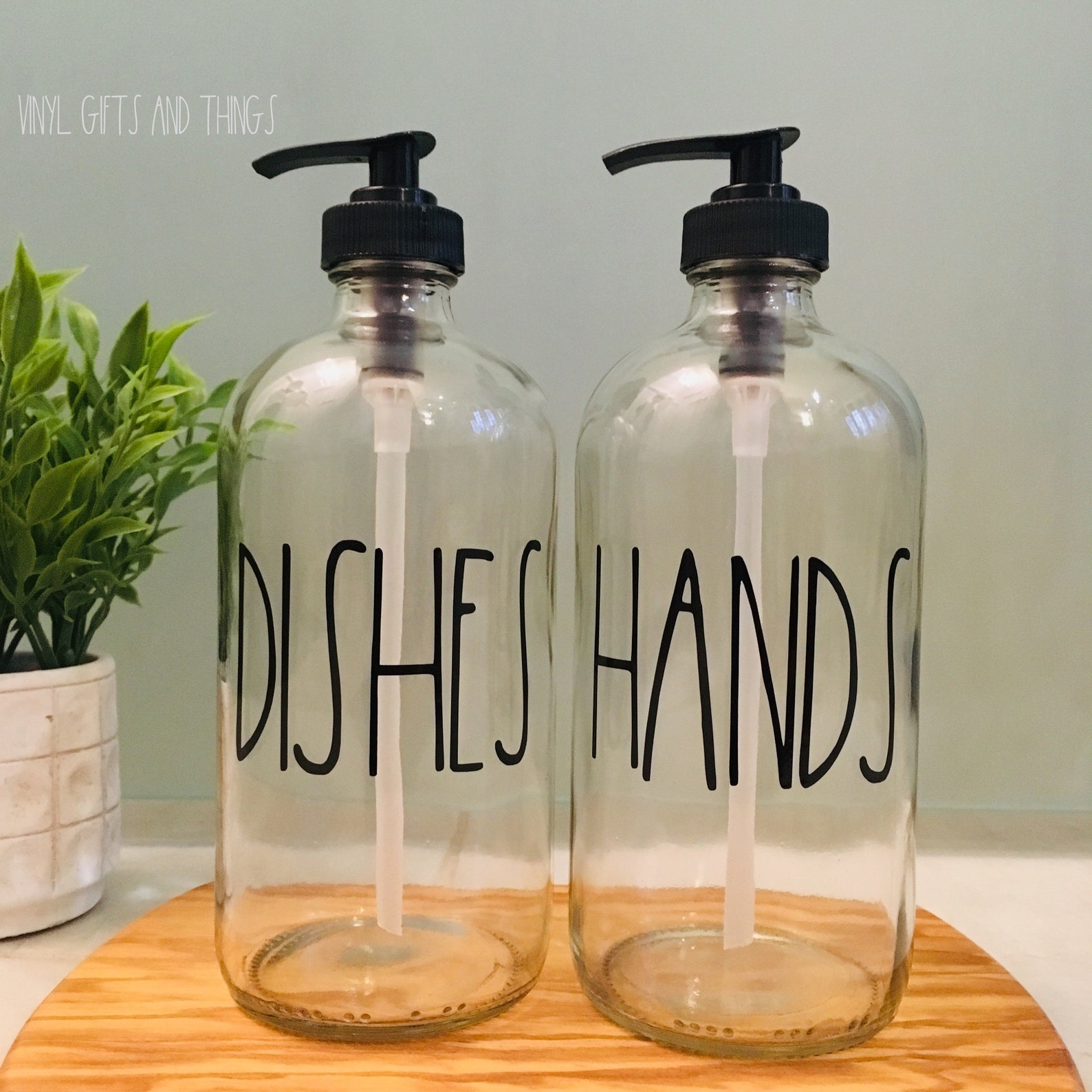 16oz Rae Dunn Inspired Soap Dispenser dishes Hands Soap Etsy