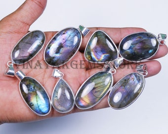 Labradorite Pendant Fancy Shape Purple Labradorite Gemstone 21x9x6mm Smooth Purple Flashy Gemstone,Jewelry Supplies Smooth labradorite,