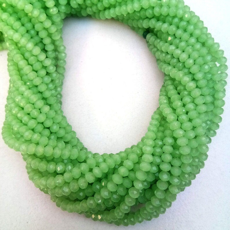 Micro Faceted Chalcedony Beads Making Jewelry. 3-3.5mm Hydro Beads 13 Long Chalcedony Strands Chalcedony Beads Green Chalcedony Hydro