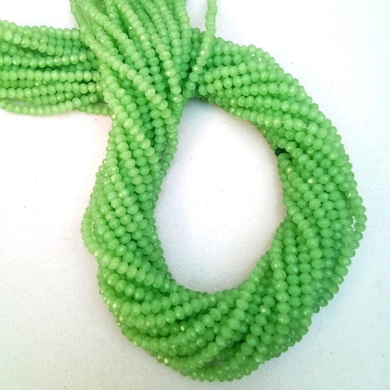 Micro Faceted Chalcedony Beads Making Jewelry. 3-3.5mm Hydro Beads 13 Long Chalcedony Strands Chalcedony Beads Green Chalcedony Hydro