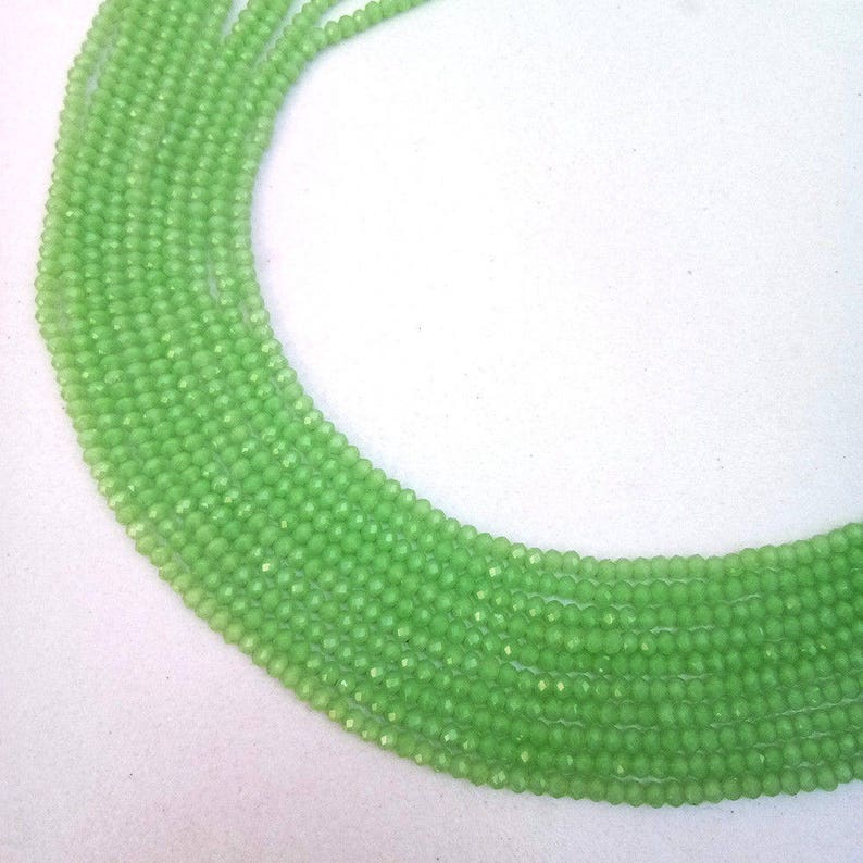 Micro Faceted Chalcedony Beads Making Jewelry. 3-3.5mm Hydro Beads 13 Long Chalcedony Strands Chalcedony Beads Green Chalcedony Hydro