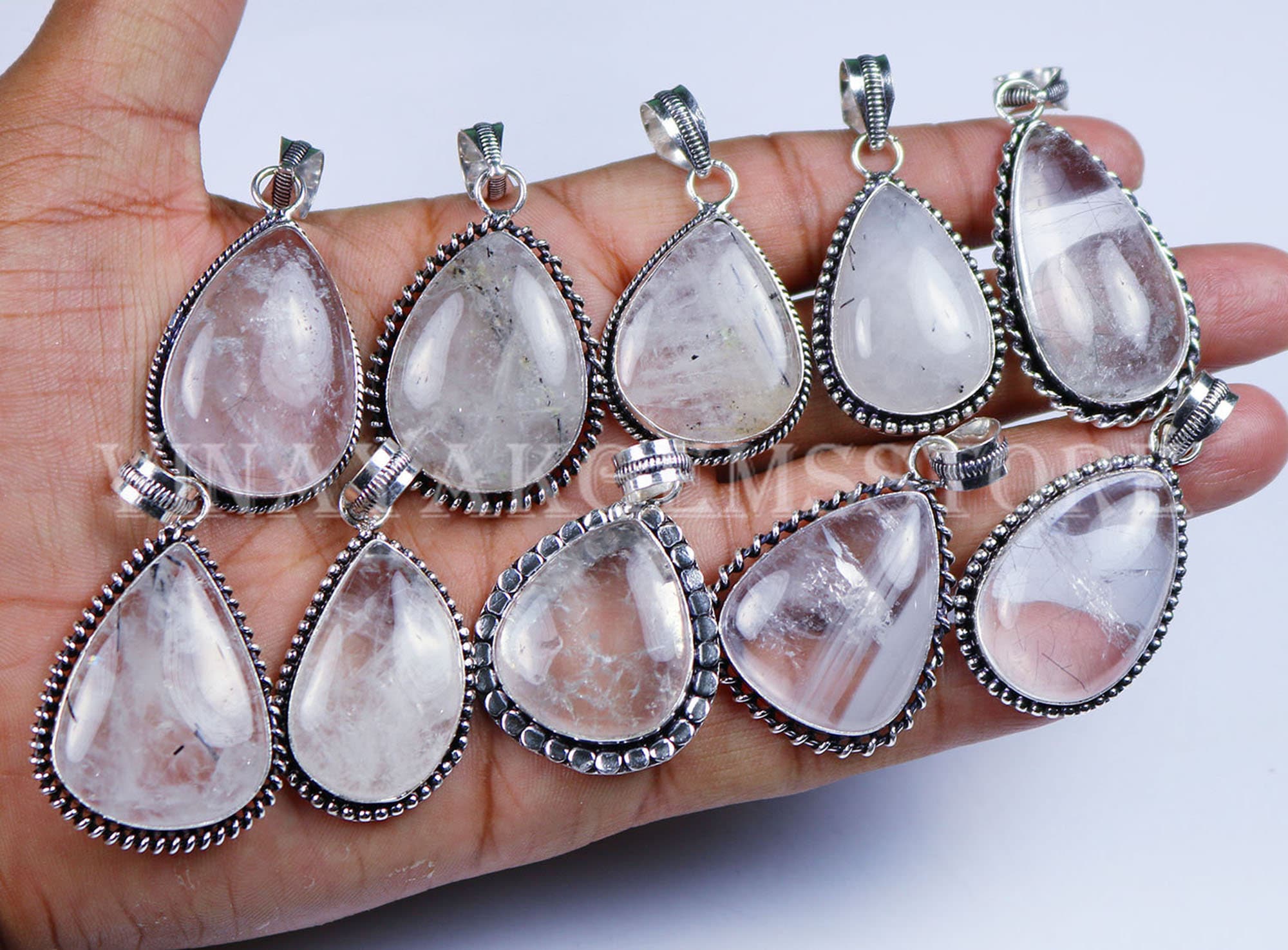 Wholesale Lot Natural Crystal Pendants Crystal Gemstone Etsy UK
