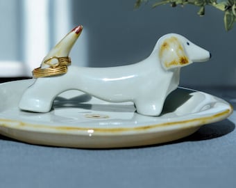 Dachshund gift for dad, Dog Ring Holder, Funny Gift for Dachshund Lover,  Dog Lover Gift, Ring Dish, Ring Tray,