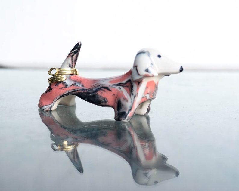 Dachshund Ring Holder Porcelain Doxie sausage wiener Dog Etsy