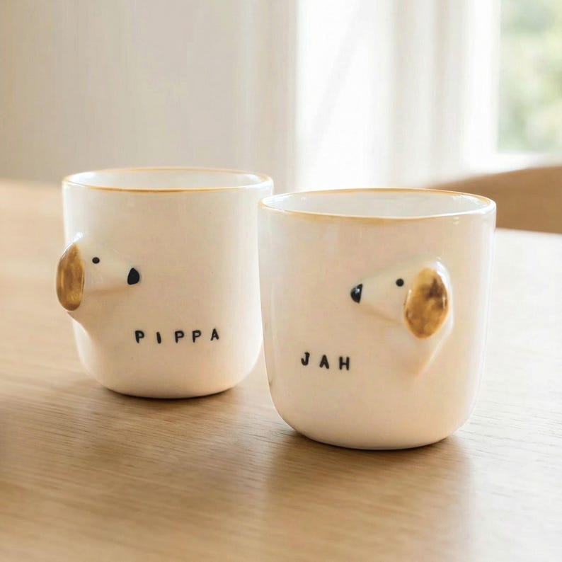 Personalized Dachshund Coffee Mug - Custom Weiner Dog Gift - Unique Present for Dog Lovers, Owners & Moms, Dackel, Pottery porcelain image 14