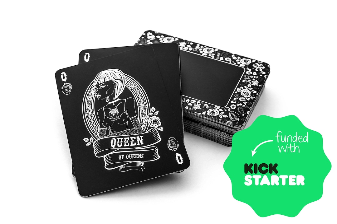 Black Ghost Playing Cards, Full Deck of Black Cards, New in Open