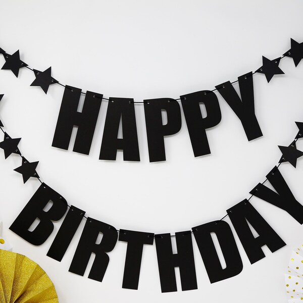 Alphabet custom banner  Black banner Scandi decor  Alphabet wall paper garland Black banner on string Nordic  Birthday banner Name banner