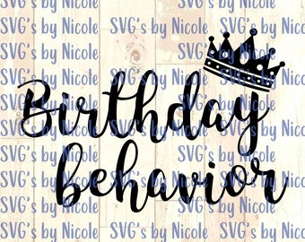 Download Birthday Behavior Svg Etsy