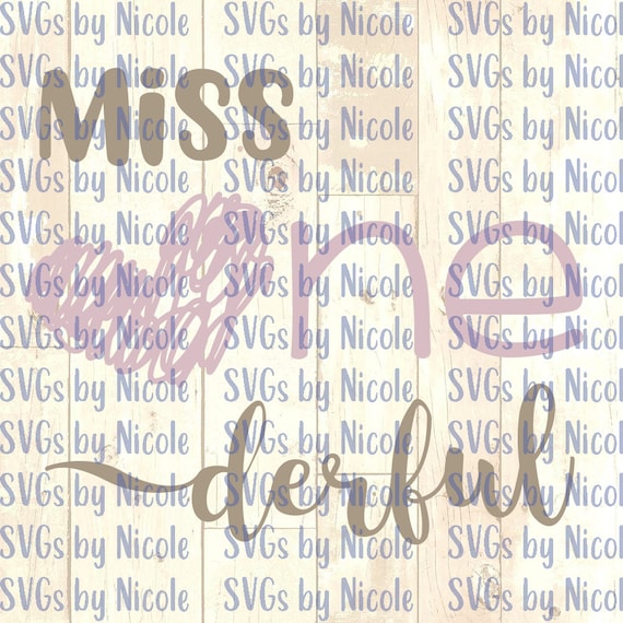 Miss Onederful Svg Etsy