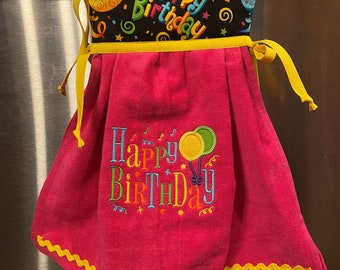 Happy Birthday Oven Dress Kitchen Towel