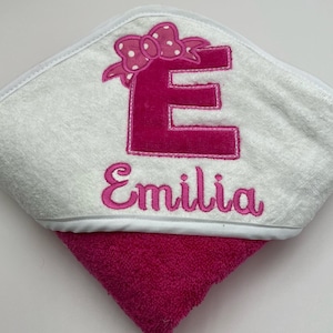 Personalize toalha de bebê menina, personalizada, artesanal, presente de aniversário, presente recém-nascido, toalhas de praia, toalhas de piscina, toalha de banho