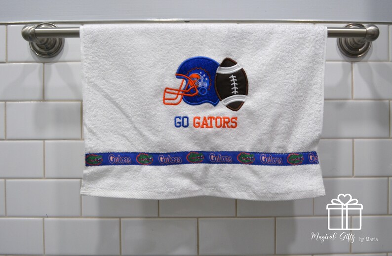 University of Florida Hand Towel Helmet Football Kitchen Etsy