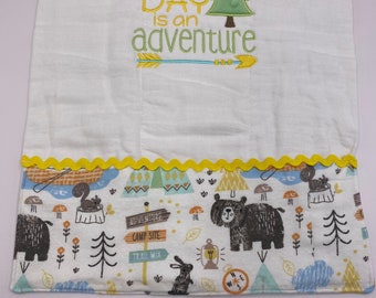 Baby Burp Cloth, Embroidered, Personalized