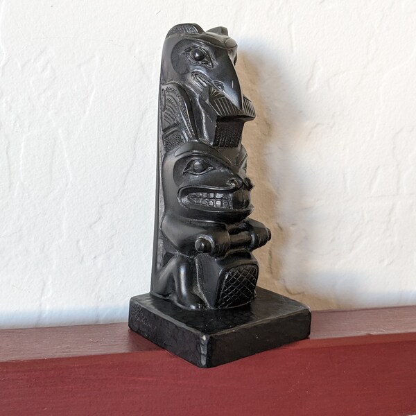 Boma Totem Pole Figurine Home Decor Collectible Vintage Figure