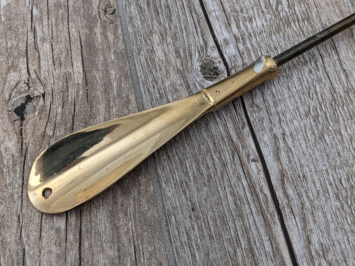 22 Vintage Brass Back Scratcher / Shoe Horn Made in Etsy