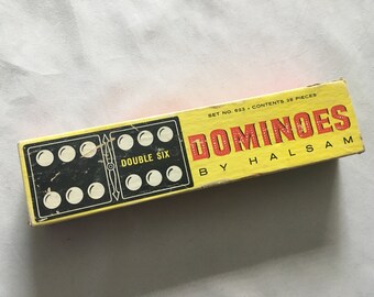 Dominoes By Halsam Set No. 623 28 Pieces Complete In Original Box
