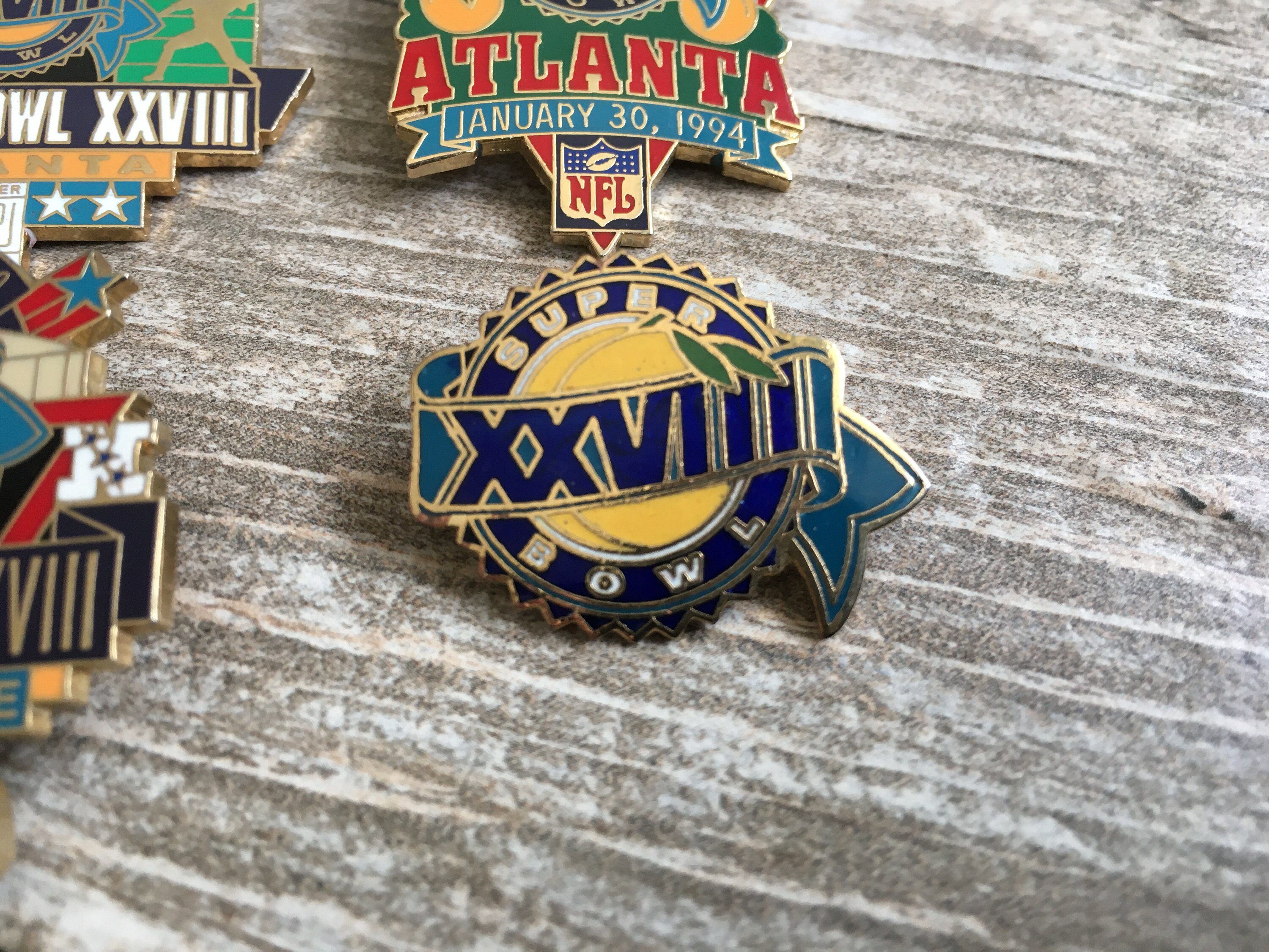 1994 Super Bowl Xxviii Atlanta Georgia Vintage Pinback Pin Lot Etsy