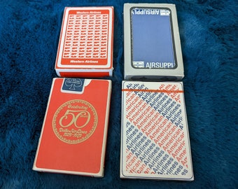 Sealed Vintage Western Airlines Deck of Playing Cards 