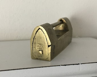 Vintage Antique Chinese Lock (Lock only, no key) 3.5 Inches Long