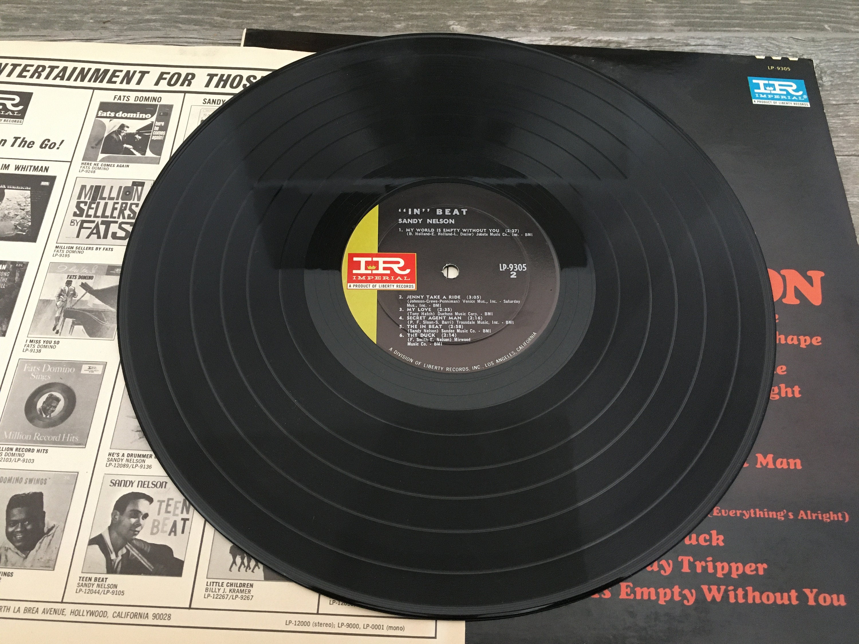 Sandy Nelson In Beat Vintage Vinyl Record LP Album | Etsy