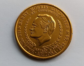 Vintage 1964 BARRY GOLDWATER FOR PRESIDENT USA Freedom Dollar Token Coin Vintage 1964 BARRY GOLDWATER FOR PRESIDENT USA Freedom Dollar Token Coin