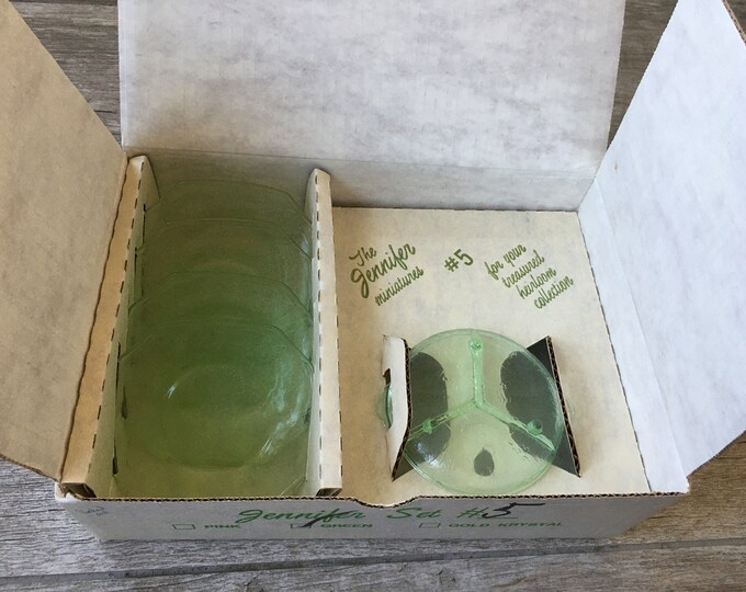 Mosser Glass Cambridge Ohio Set the Jennifer Miniatures 5 Etsy