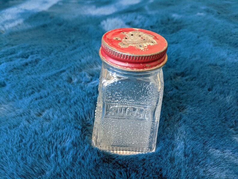 3.75 Antique Glass Sugar Bottle Etsy