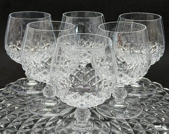 Cristal d’Arques Longchamp Crystal Glass – Vintage Cognac Glass – French Crystal Barware