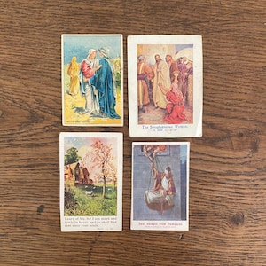 Vintage (1930er Jahre) Bibelstudien-Unterrichtskarten, Sonntagsschulunterricht, Religionsunterricht für Kinder, christlicher Unterricht, separat erhältlich