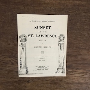 Vintage Noten, “Sonnenuntergang des St. Laurentius”, Klavier Solo Walzer, Suite De Valses, 1910, Komponist Maxime Heller, Jugendstil Cover